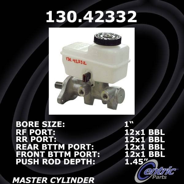 Centric Parts Premium Brake Master Cylinder, 130.42332 130.42332 - main